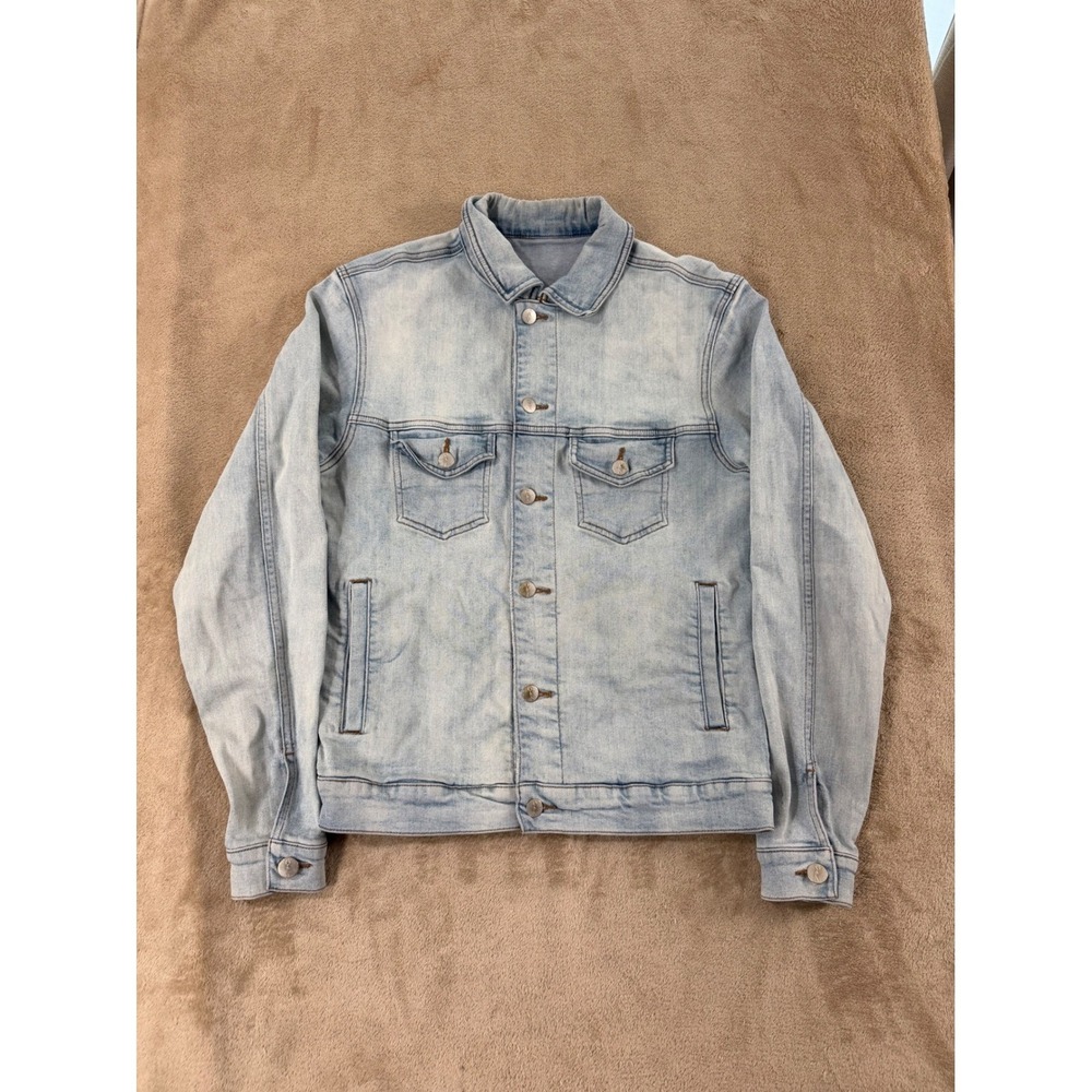 Mugsy Jeans x Sad Boy Season Denim Jacket Light Wash‎ Distressed Mens Size M